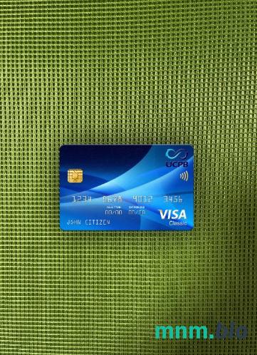 Philippines The United Coconut Planters bank (UCPB) visa classic card wygląd fotograficzny skan PSD + zdjęcie